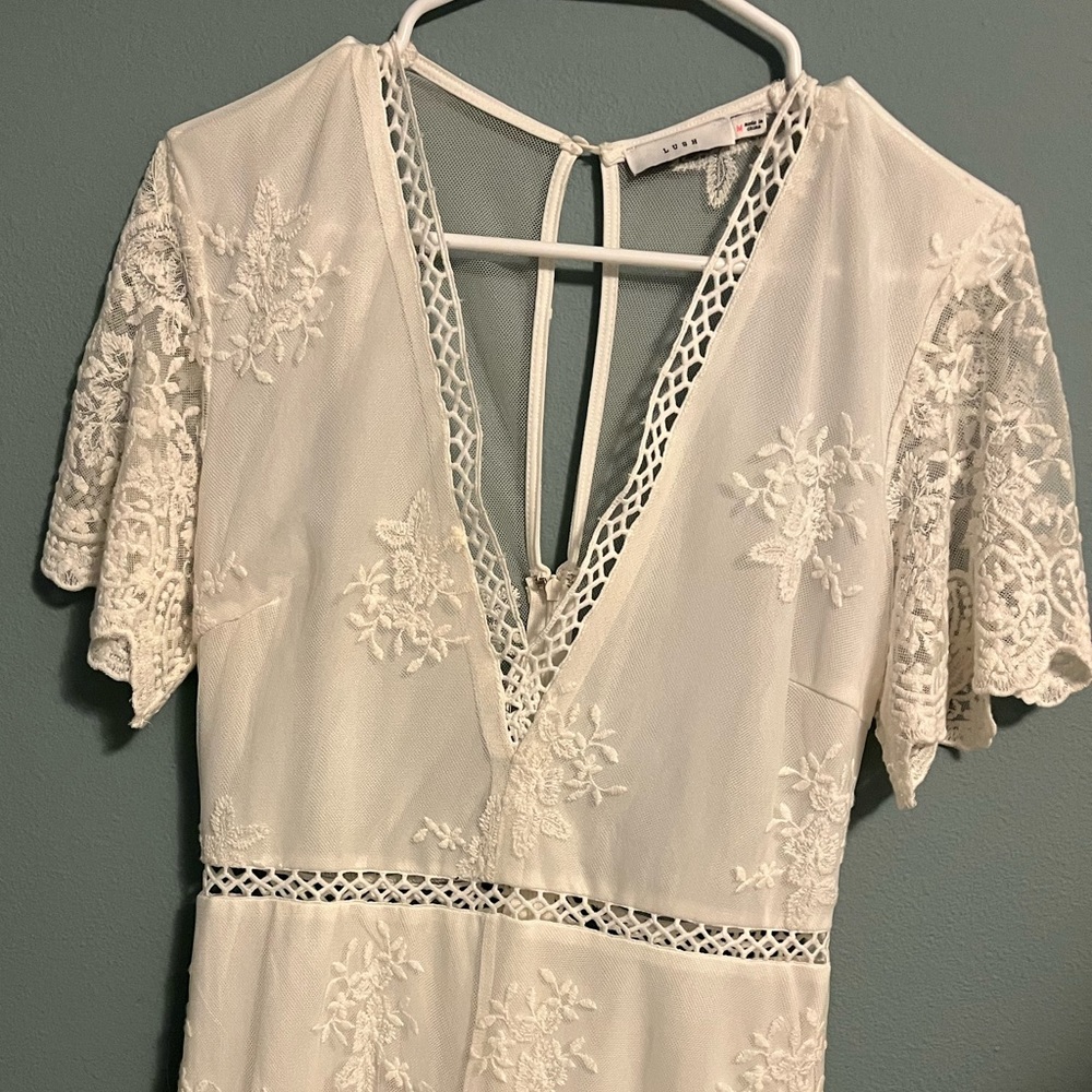 White lace romper
